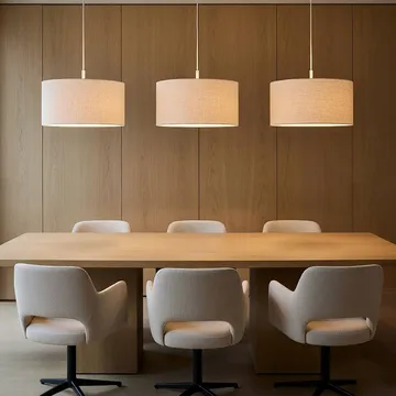 Soft Pendelleuchte Ø40cm - Leinen Weiß-Sand, Ø44 cm - Belid