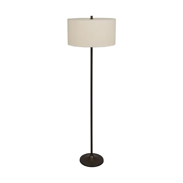 Soft Stehleuchte - Leinen weiß-metallic bronze, Ø44x149,5 cm - Belid