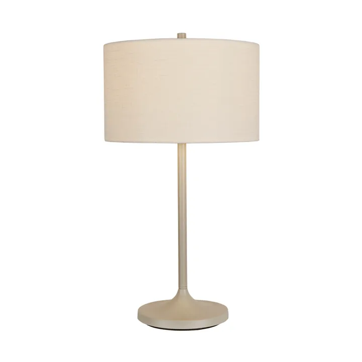 Soft Tischlampe - Leinen Weiß-Sand, Ø34x64 cm - Belid