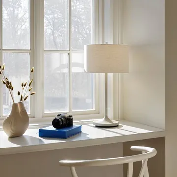Soft Tischlampe - Leinen Weiß-Sand, Ø34x64 cm - Belid