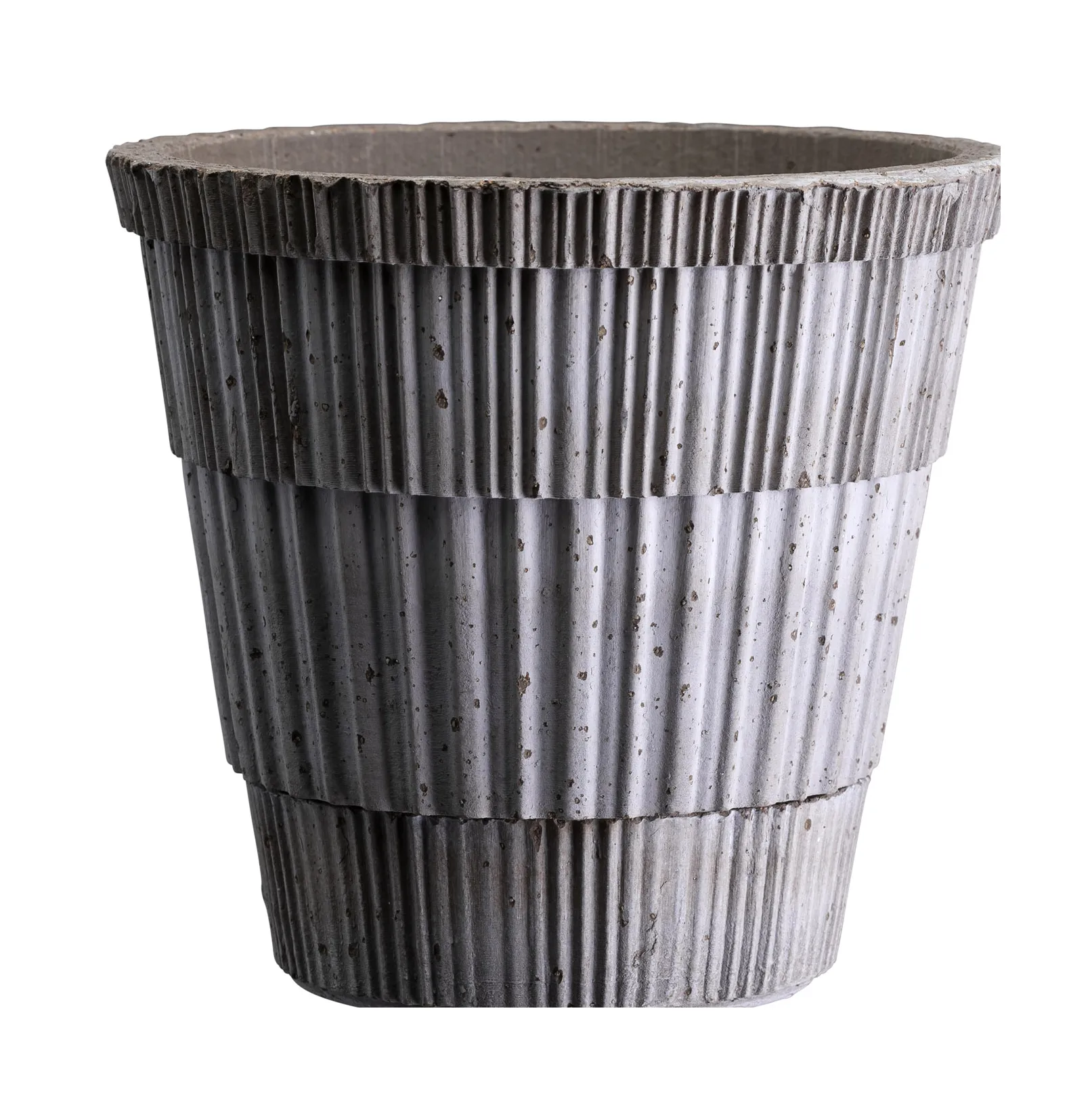 Atlas raw Topf mit Untersetzer, Grey, Ø14 cm Bergs Potter