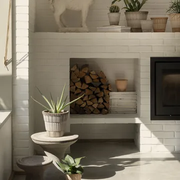 Atlas raw Topf mit Untersetzer - Grey, Ø18 cm - Bergs Potter