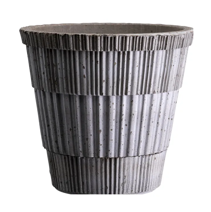 Atlas raw Topf mit Untersetzer - Grey, Ø21 cm - Bergs Potter