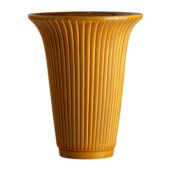 Daisy Vase glasiert Ø12cm - Gelb - Bergs Potter
