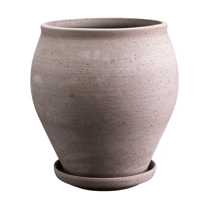 Delphi Topf mit Untersetzer 2-teilig - Grey, Ø20 cm - Bergs Potter
