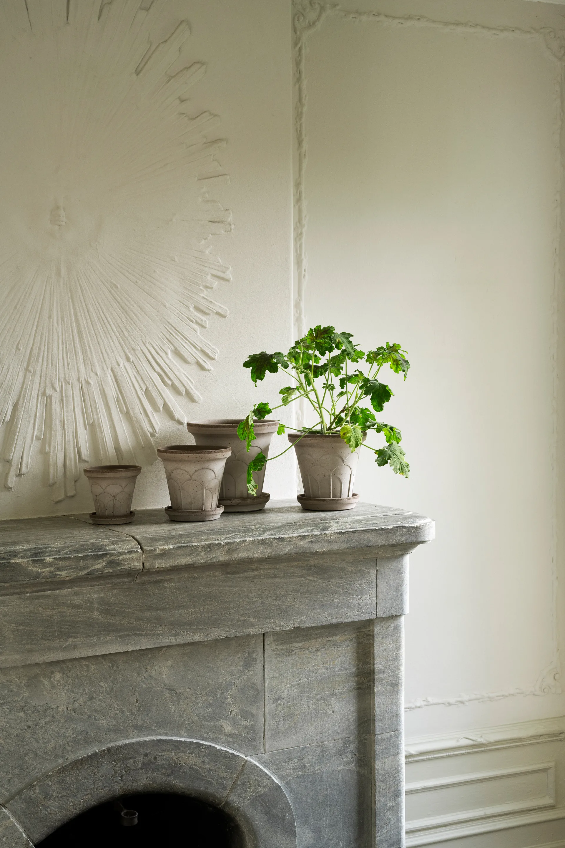 Fleur Übertopf mit Untersetzer 2-teilig, Grey, Ø16 cm Bergs Potter