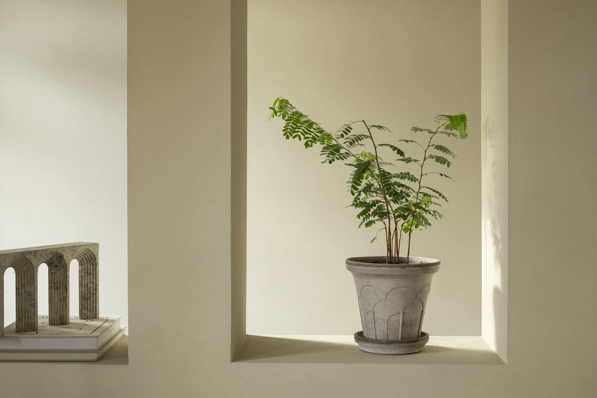 Fleur Übertopf mit Untersetzer 2-teilig, Grey, Ø21 cm Bergs Potter