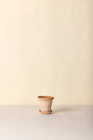 Fleur Übertopf mit Untersetzer 2-teilig - Rosa, Ø16 cm - Bergs Potter