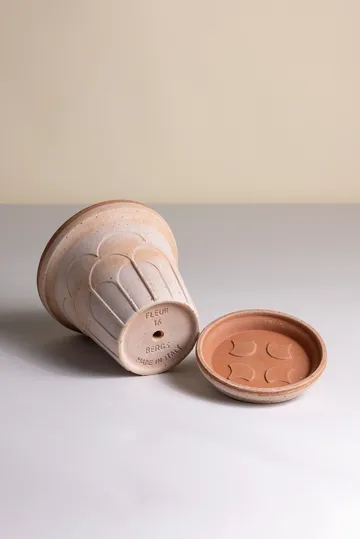 Fleur Übertopf mit Untersetzer 2-teilig - Rosa, Ø16 cm - Bergs Potter