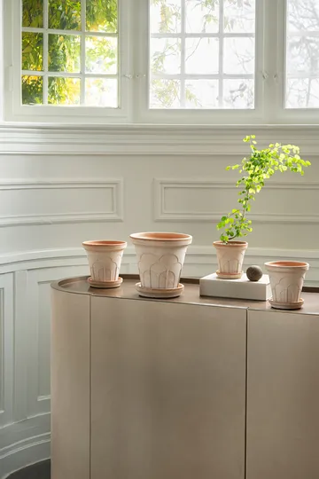 Fleur Übertopf mit Untersetzer 2-teilig - Rosa, Ø21 cm - Bergs Potter