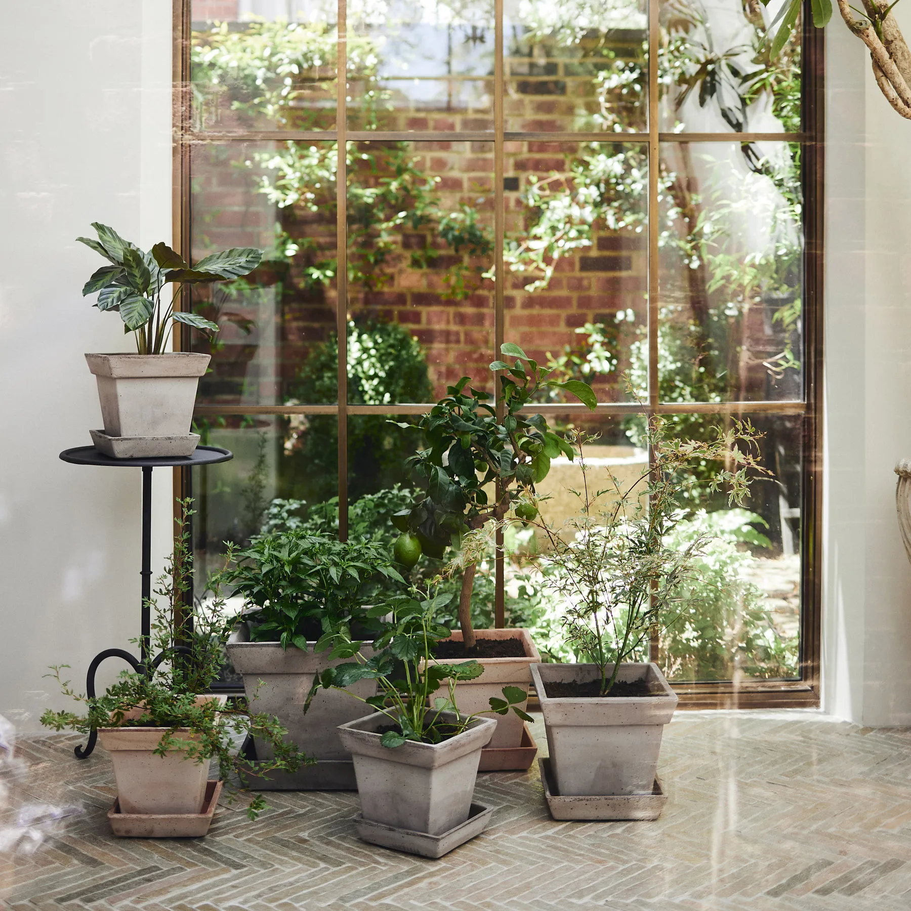 Gaia raw Blumentopf, Grey, 25x25 cm Bergs Potter