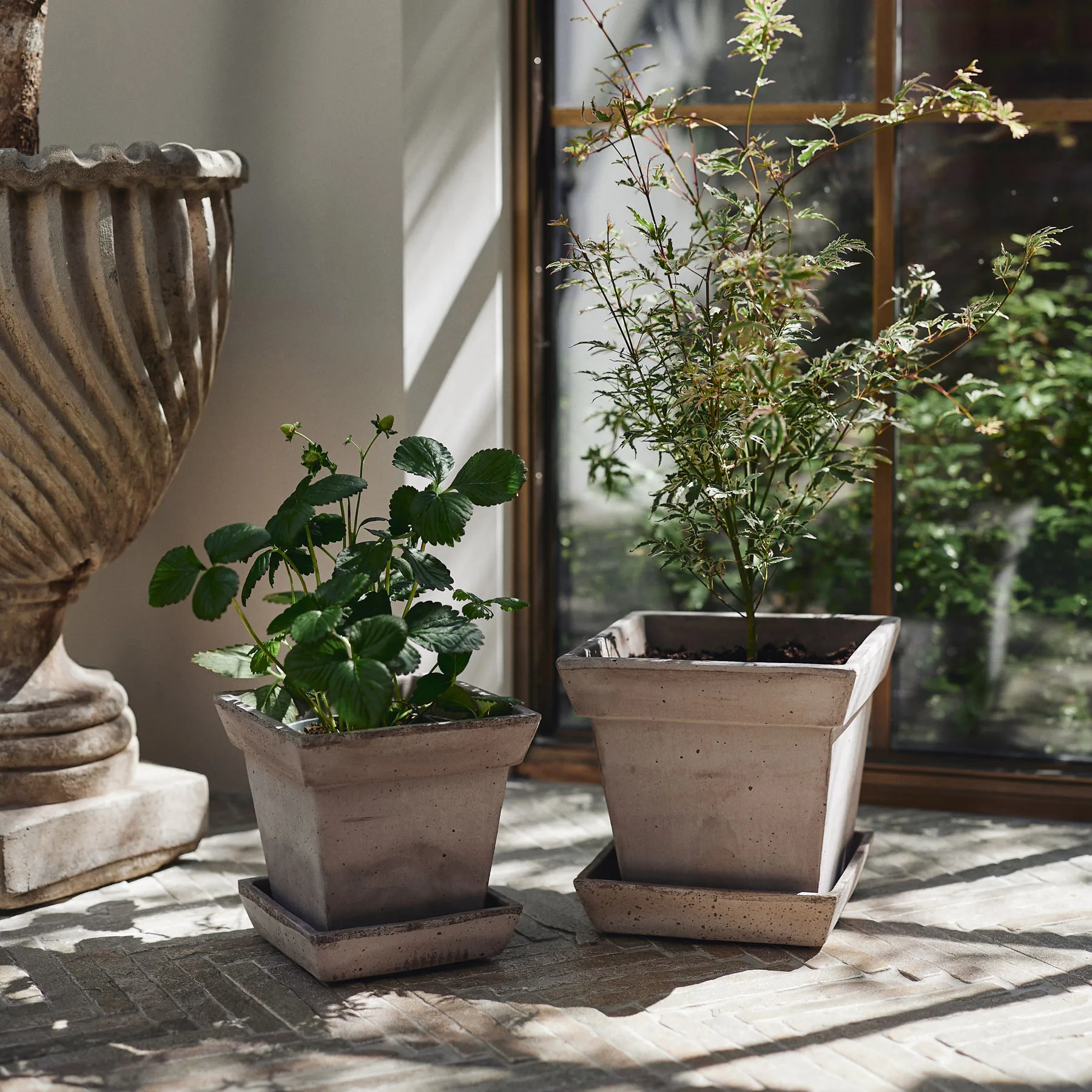 Gaia raw Blumentopf, Grey, 25x25 cm Bergs Potter