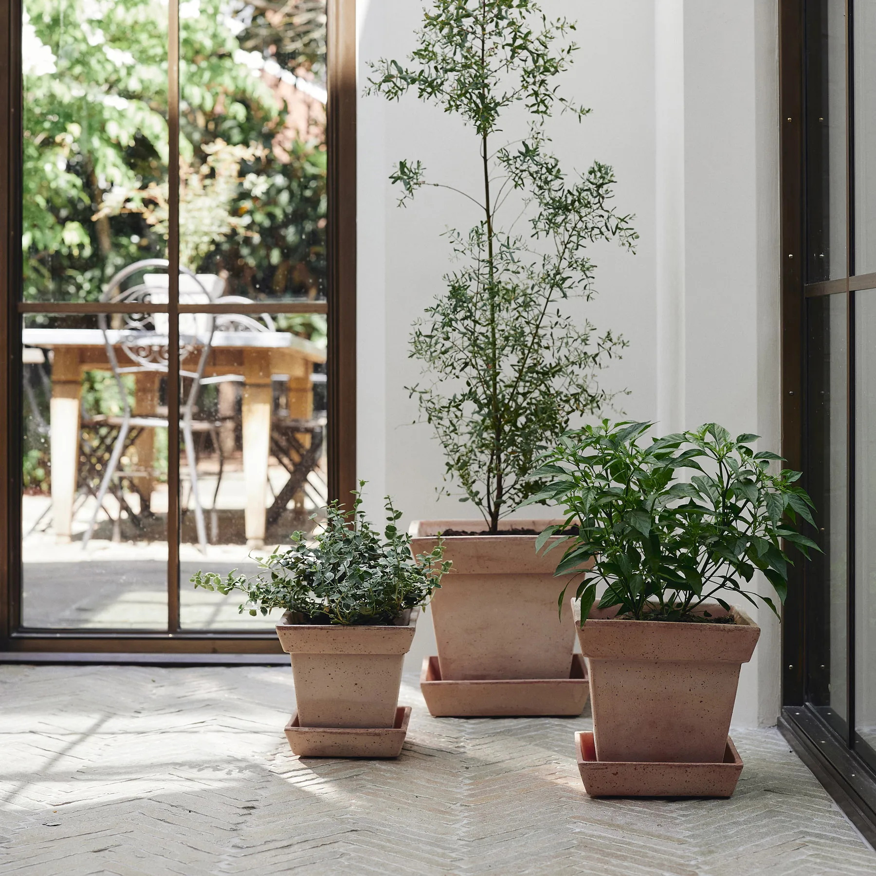 Gaia raw Blumentopf, Rosa, 21x21 cm Bergs Potter