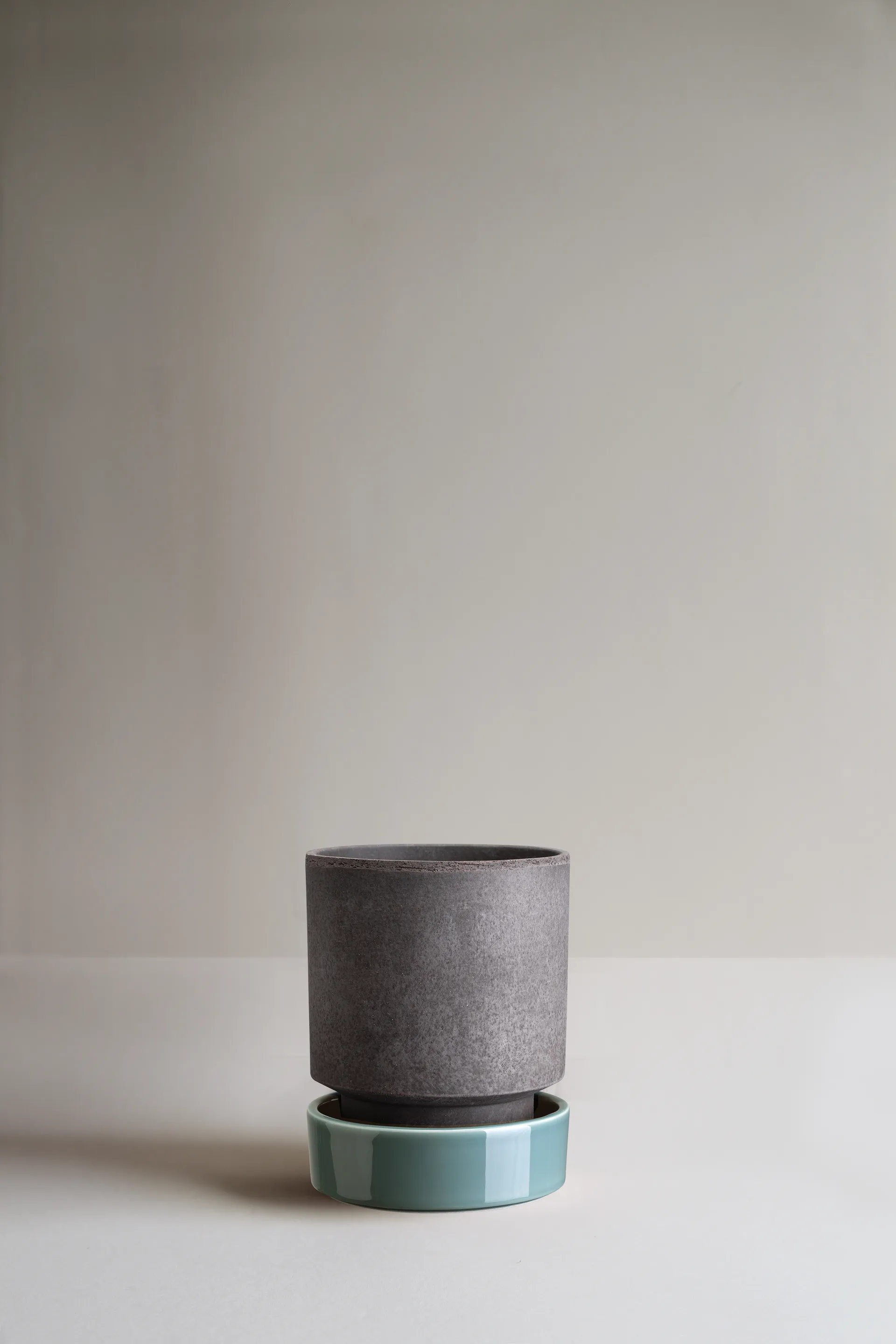 Hoff Blumentopf, Ø14 cm, Raw Grey-Misty Blue (grau-blau) Bergs Potter