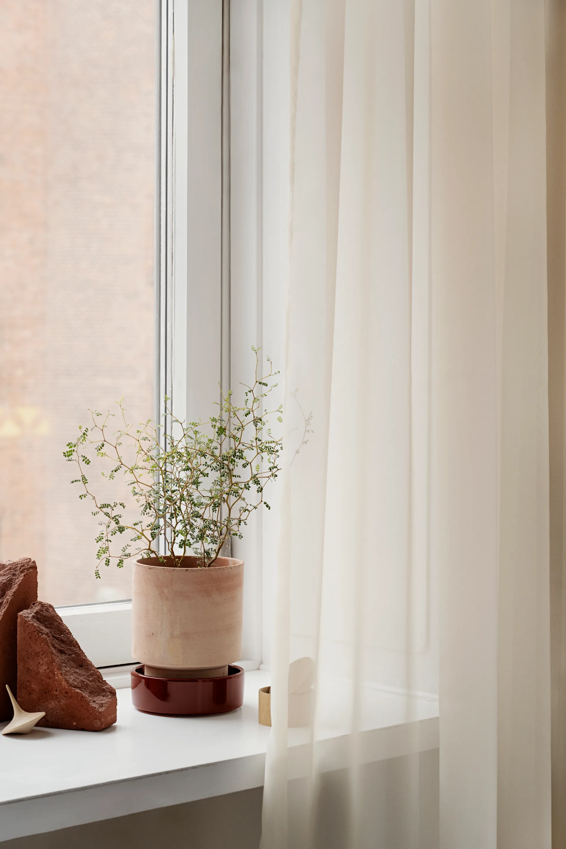 Hoff Blumentopf, Ø14 cm, Raw Rosa-Deep Burgundy Bergs Potter