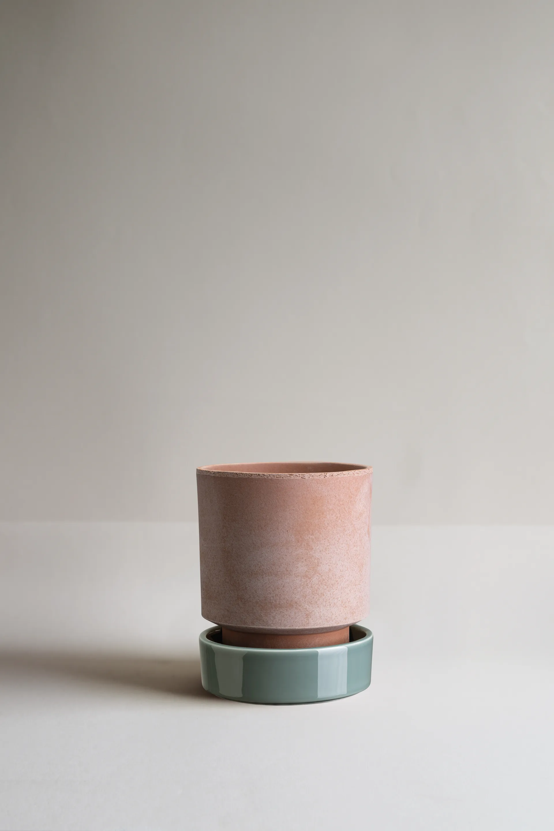 Hoff Blumentopf, Ø14 cm, Raw Rosa-Misty Blue (rosa-blau) Bergs Potter