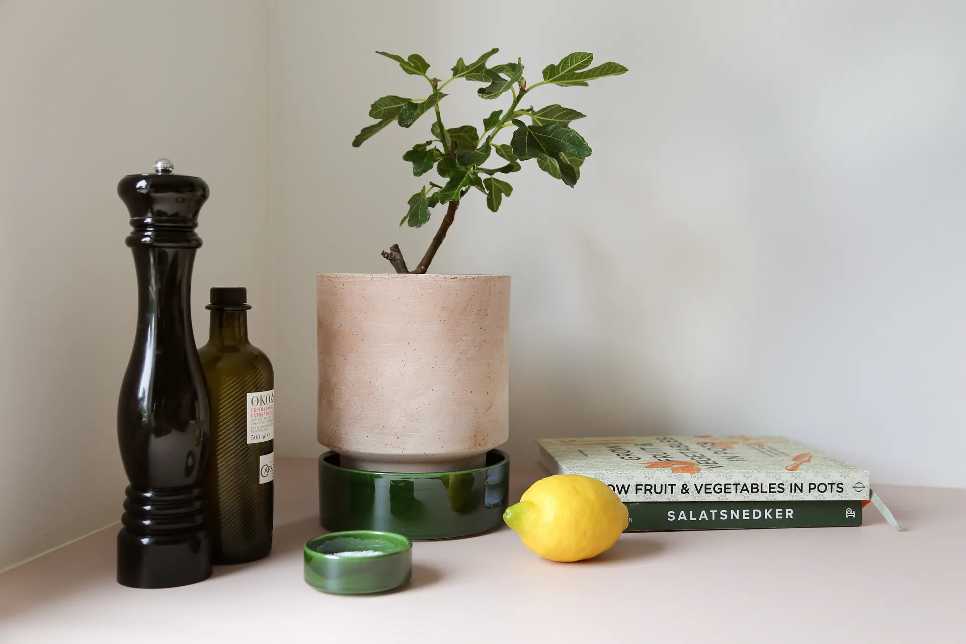 Hoff Blumentopf, Ø14 cm, Raw Rosa-Misty Blue (rosa-blau) Bergs Potter