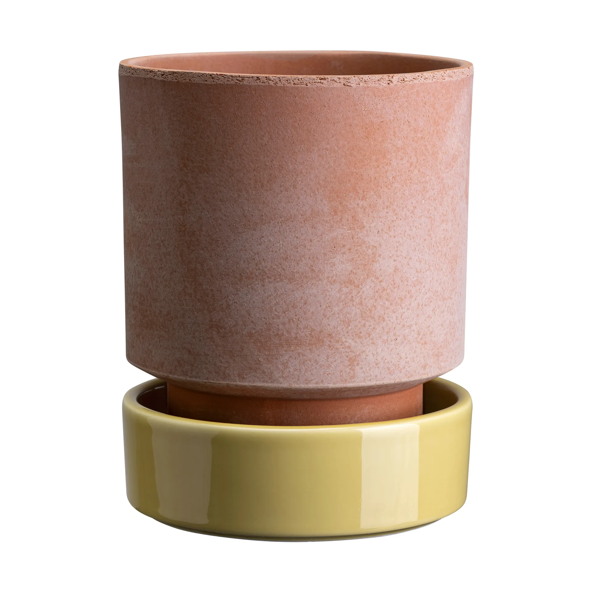 Hoff Blumentopf, Ø14 cm, Raw Rosa-Pale Yellow Bergs Potter