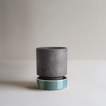 Hoff Blumentopf - Ø16 cm, Raw Grey-Misty Blue (grau-blau) - Bergs Potter