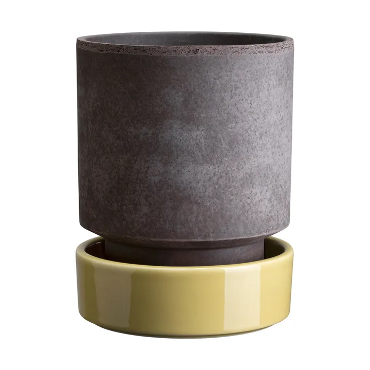Hoff Blumentopf - Ø16 cm, Raw Grey-Pale Yellow (grau-gelb) - Bergs Potter