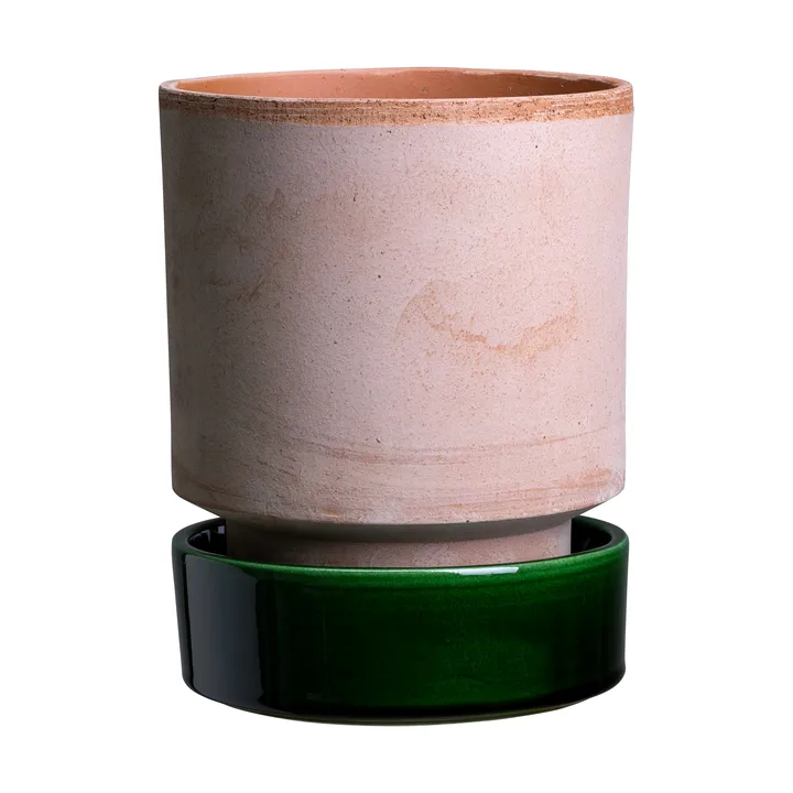 Hoff Blumentopf - Ø16 cm, Raw Rosa-Emerald Green (rosa-grün) - Bergs Potter