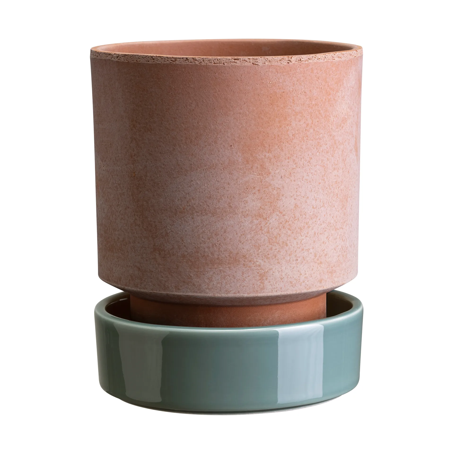 Hoff Blumentopf, Ø18 cm, Raw Rosa-Misty Blue Bergs Potter