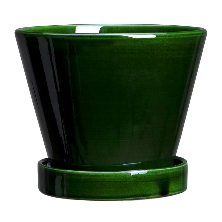 Julie Blumentopf glasiert Ø11cm - Green emerald - Bergs Potter