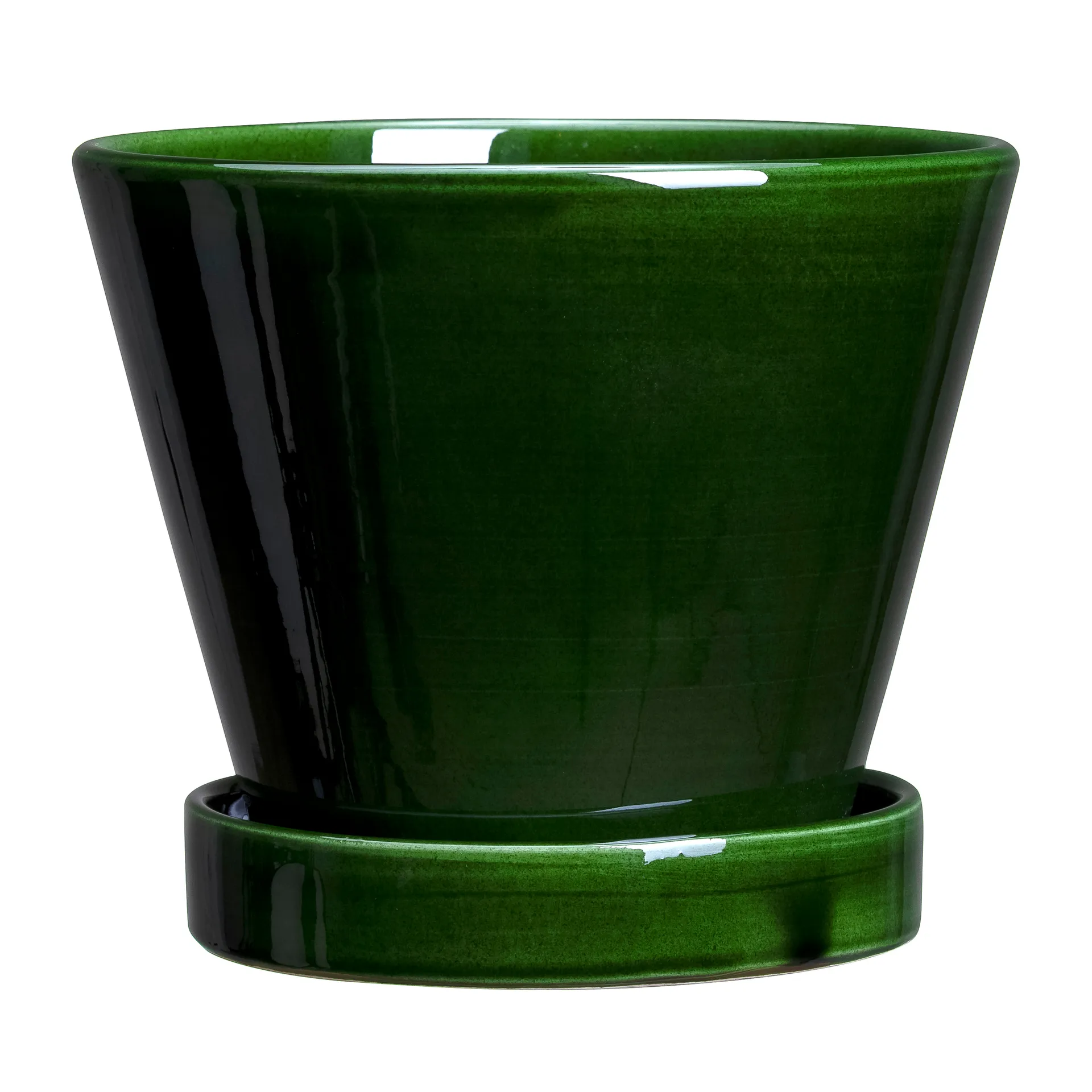 Julie Blumentopf glasiert Ø19cm, Green emerald Bergs Potter