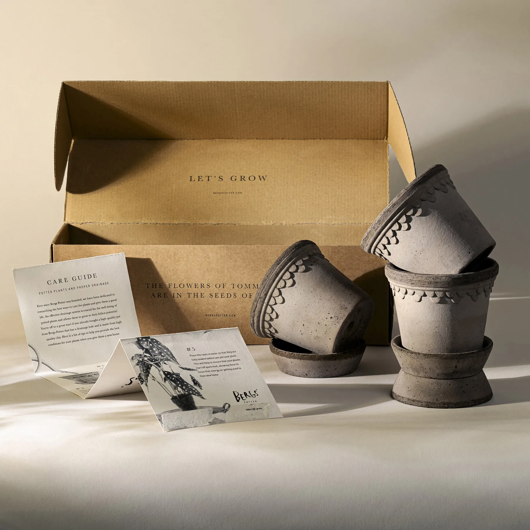 Københavner Blumentopf Ø10 cm 3er-Pack, Grey Bergs Potter