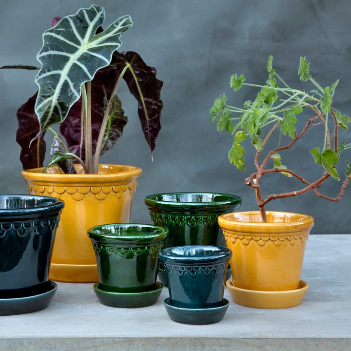 Københavner Blumentopf glasiert Ø10cm, Blau Bergs Potter