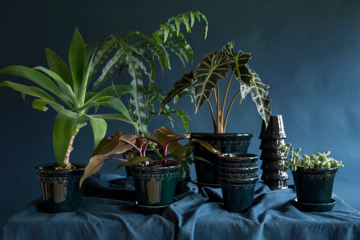 Københavner Blumentopf glasiert Ø10cm, Blau Bergs Potter