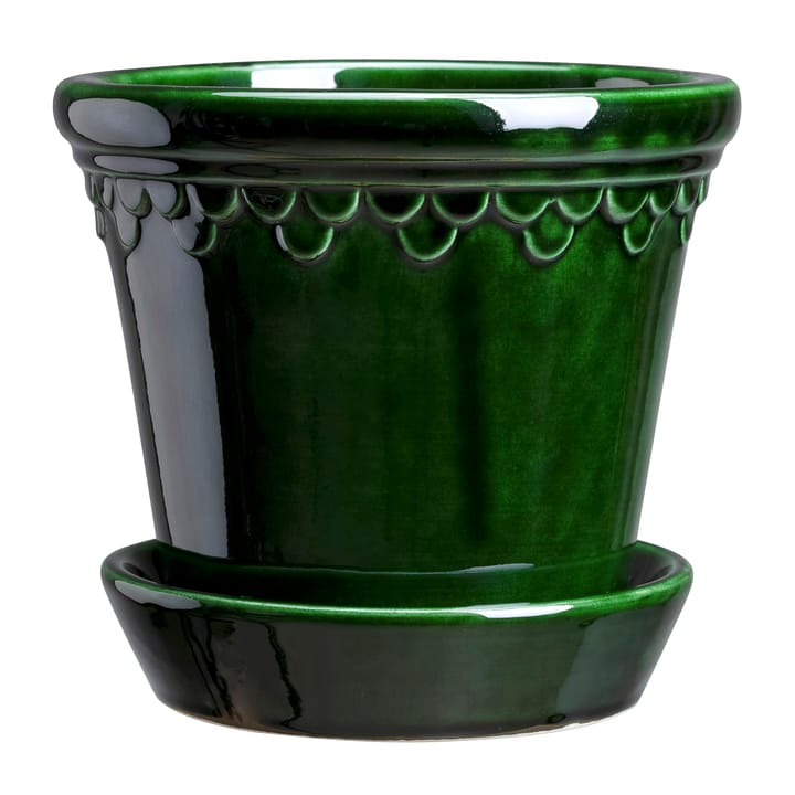 Københavner Blumentopf glasiert Ø12cm - Grün - Bergs Potter