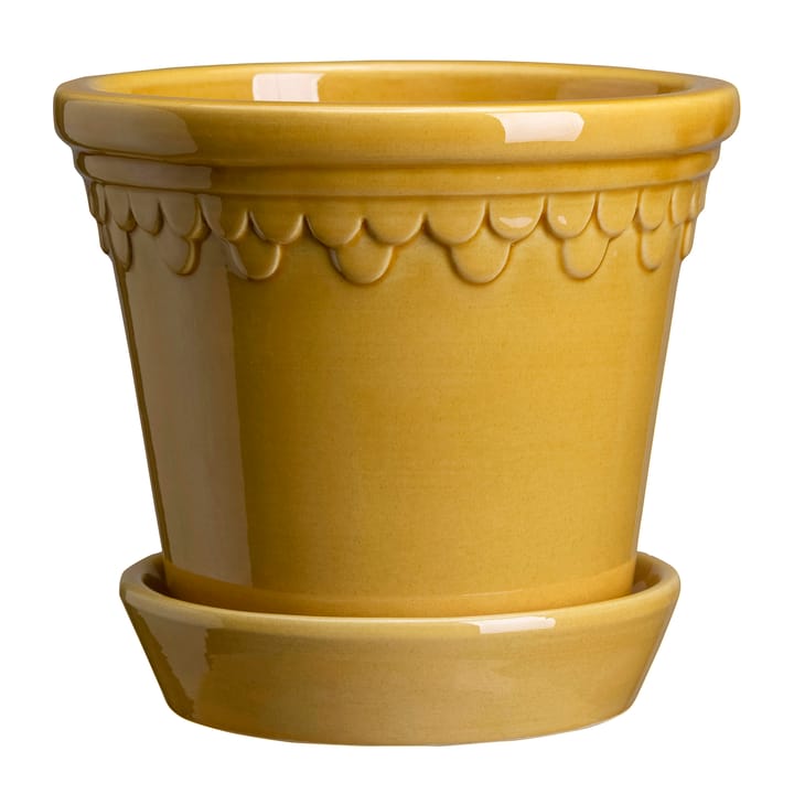 Københavner Blumentopf glasiert Ø14cm - Gelb - Bergs Potter
