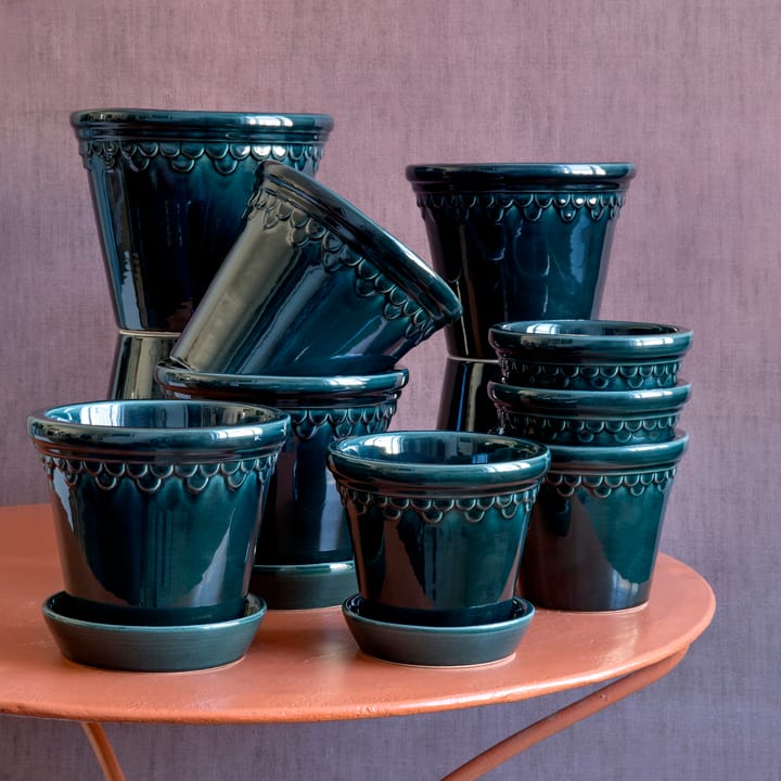 Københavner Blumentopf glasiert Ø16 cm, Blau Bergs Potter
