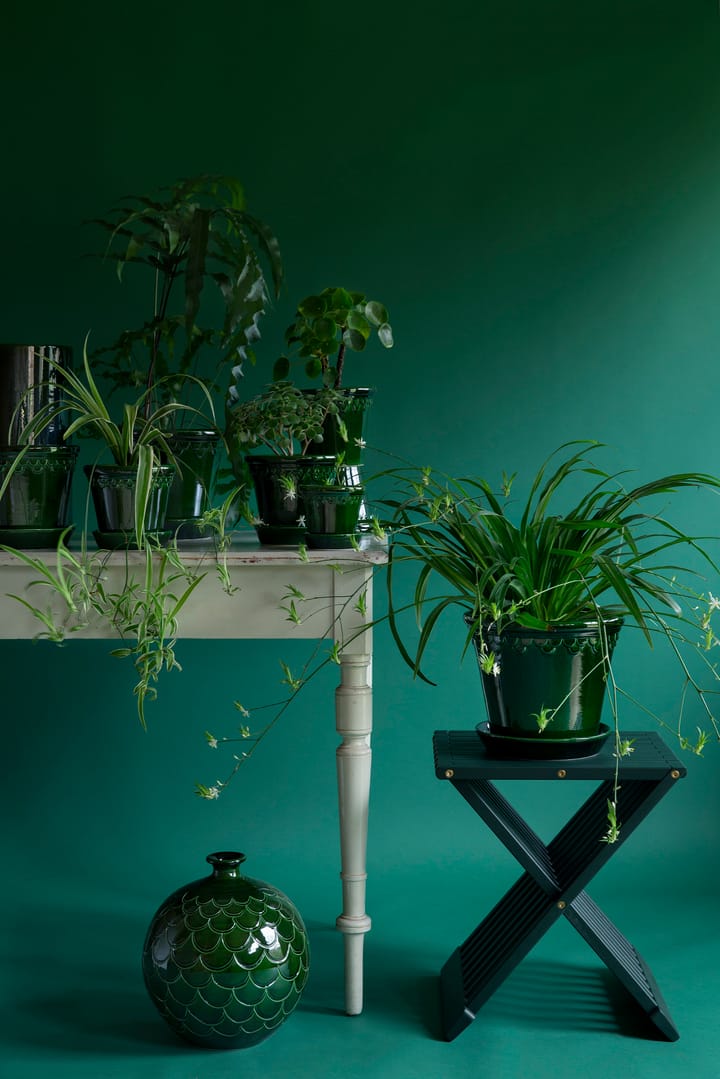 Københavner Blumentopf glasiert Ø25cm, Grün Bergs Potter
