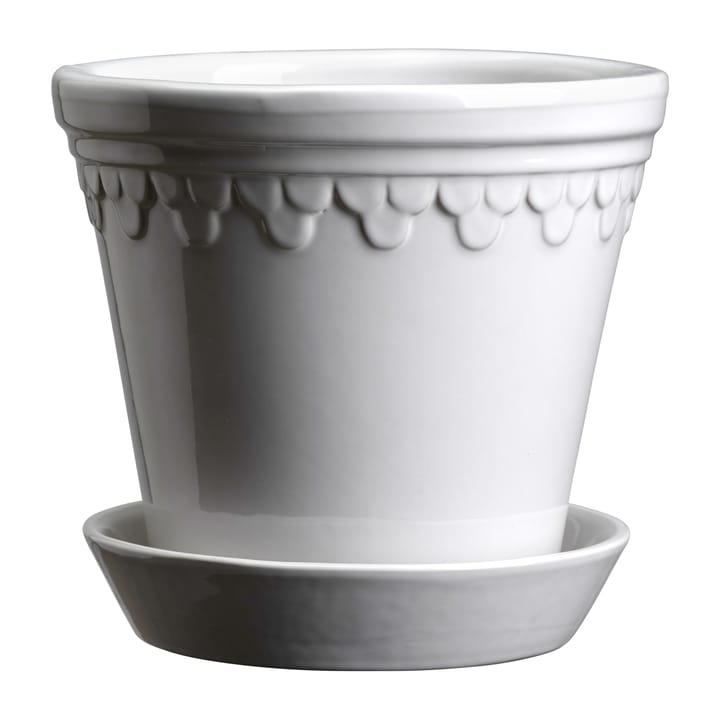 Københavner Blumentopf glasiert Ø25cm - Mineral White - Bergs Potter