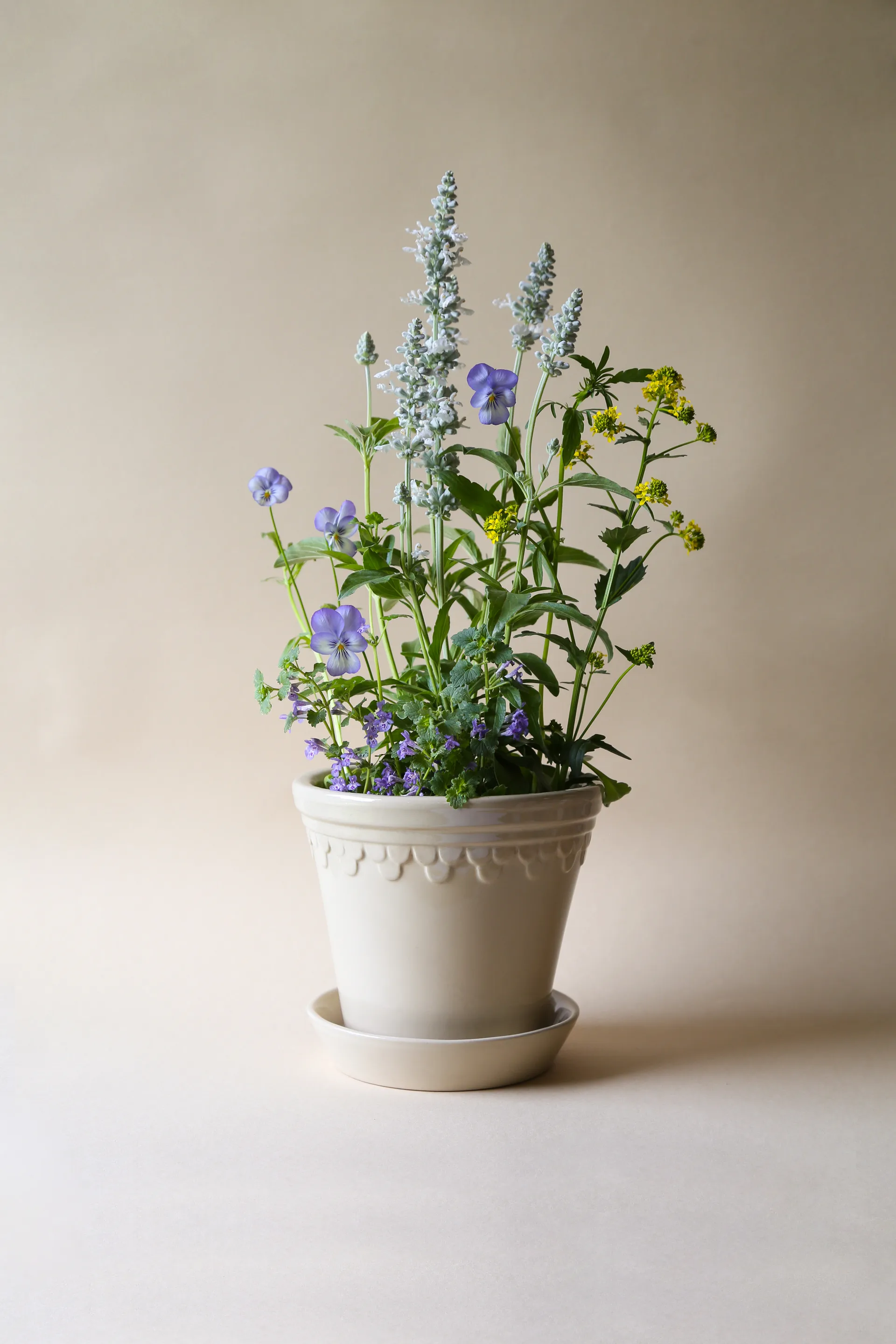 Københavner Blumentopf glasiert, Sand Stone, Ø10 cm Bergs Potter