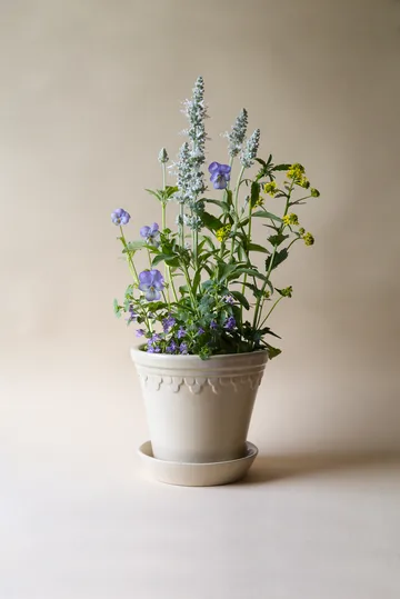 Københavner Blumentopf glasiert - Sand Stone, Ø10 cm - Bergs Potter