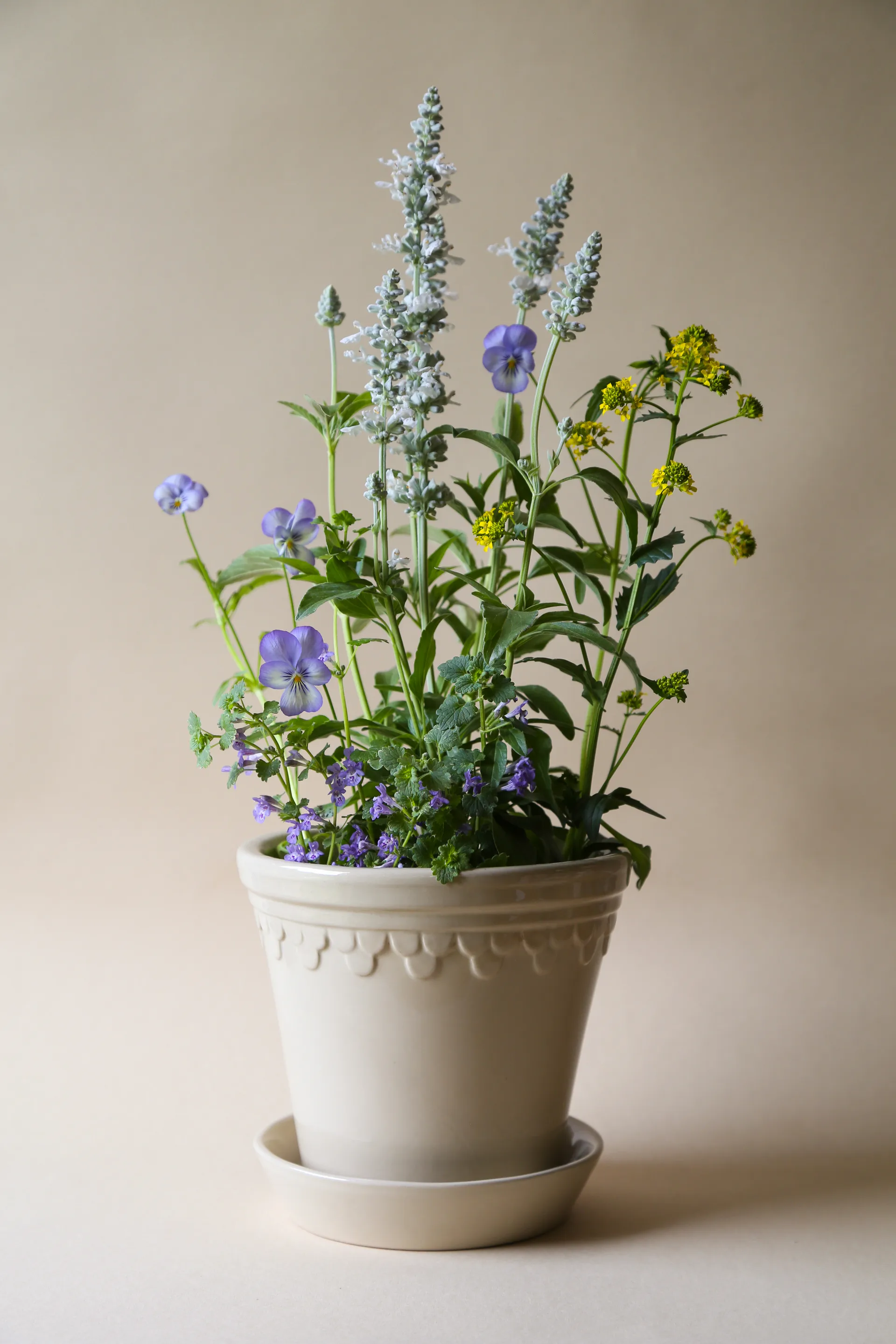 Københavner Blumentopf glasiert, Sand Stone, Ø18 cm Bergs Potter