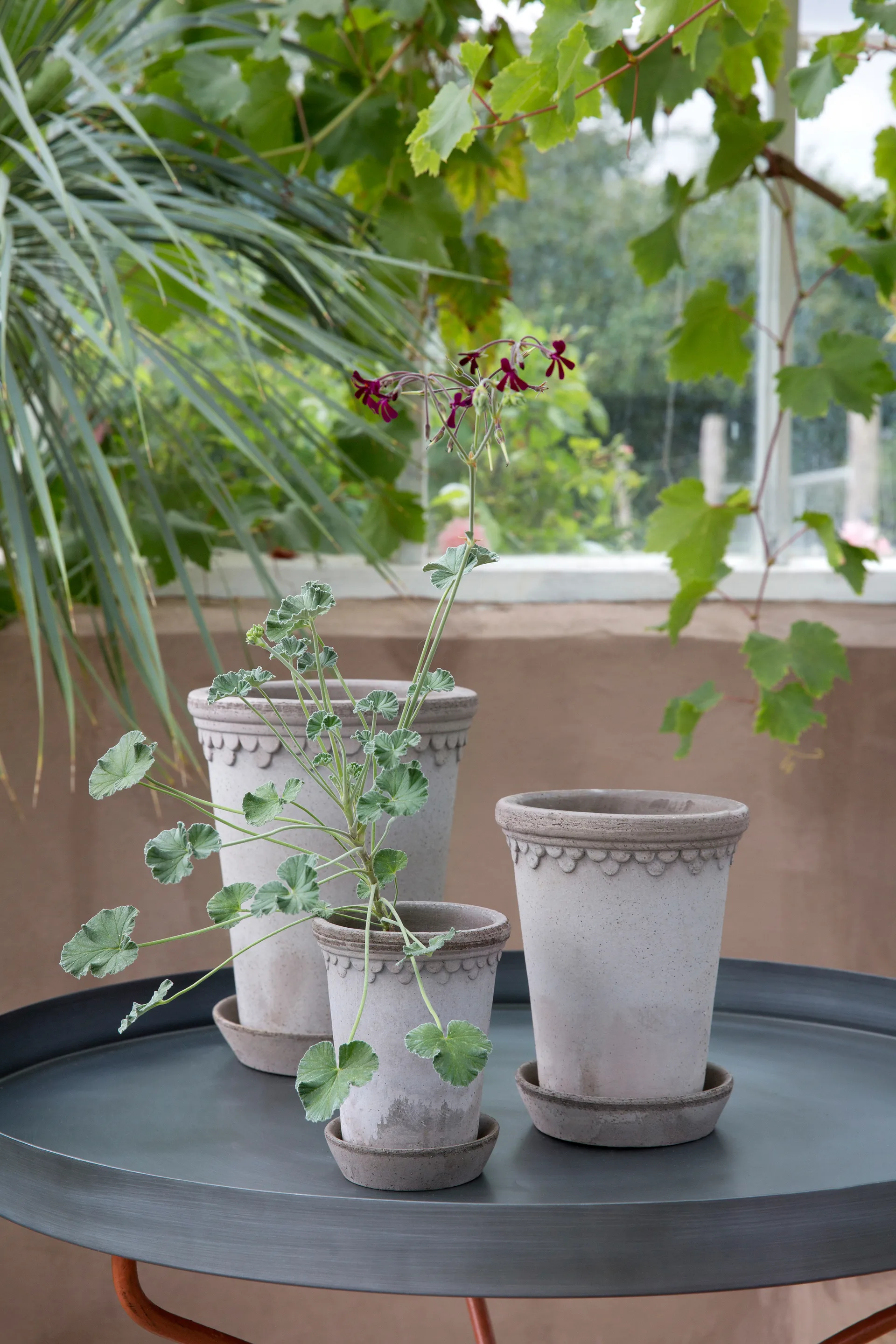 Københavner Blumentopf hoch Ø14 cm, Grau Bergs Potter