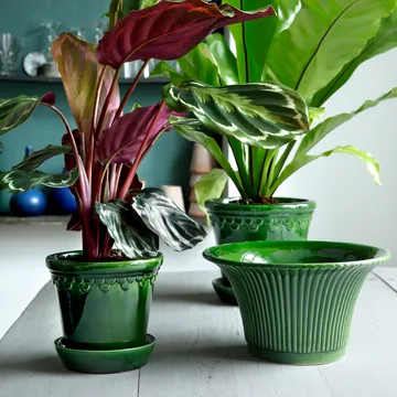Köpenhamn Blumentopf glasiert - Grün, Ø16 cm - Bergs Potter