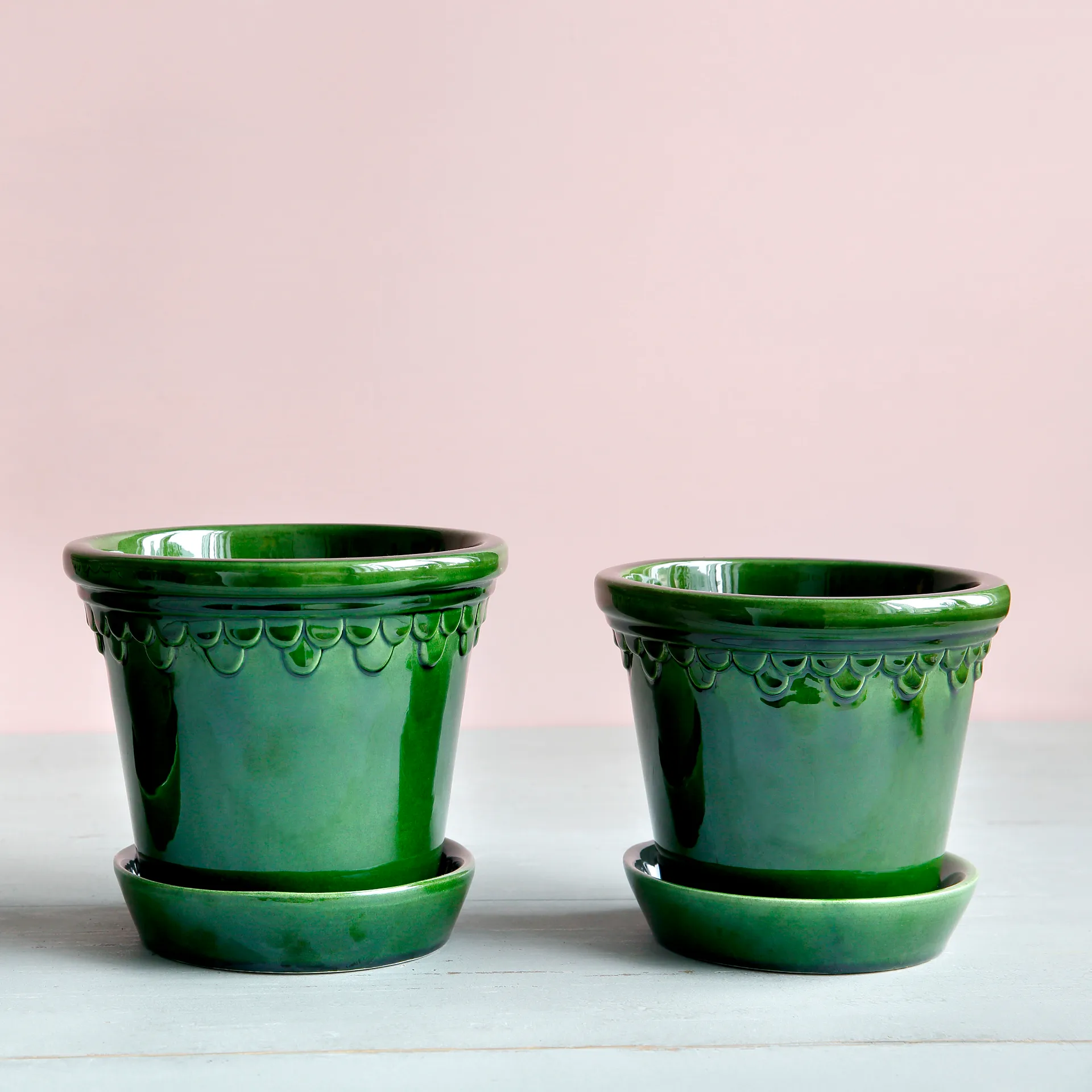 Köpenhamn Blumentopf glasiert, Grün, Ø16 cm Bergs Potter