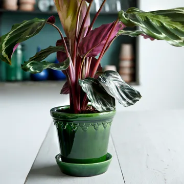 Köpenhamn Blumentopf glasiert - Grün, Ø18 cm - Bergs Potter