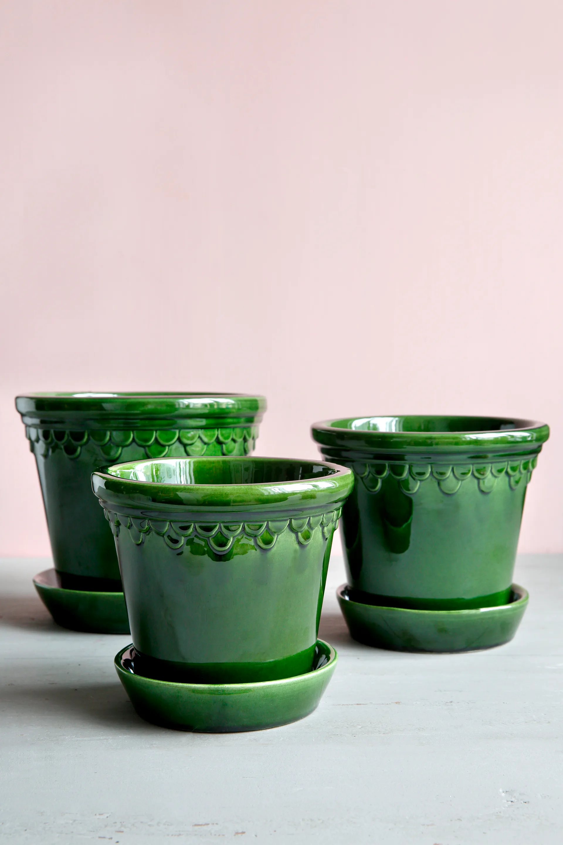 Köpenhamn Blumentopf glasiert, Grün, Ø18 cm Bergs Potter