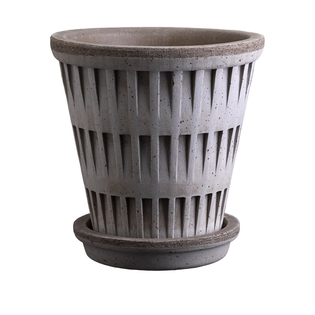 Bergs Potter Pantheon raw Blumentopf Grey, Ø18 cm