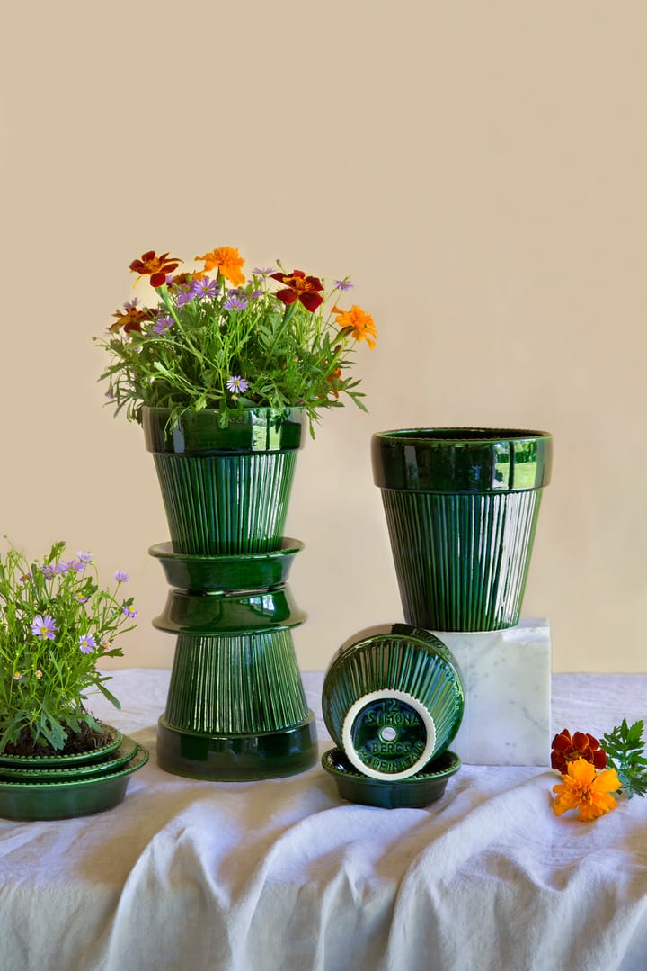 Simona Blumentopf glasiert Ø 18 cm, Green Bergs Potter