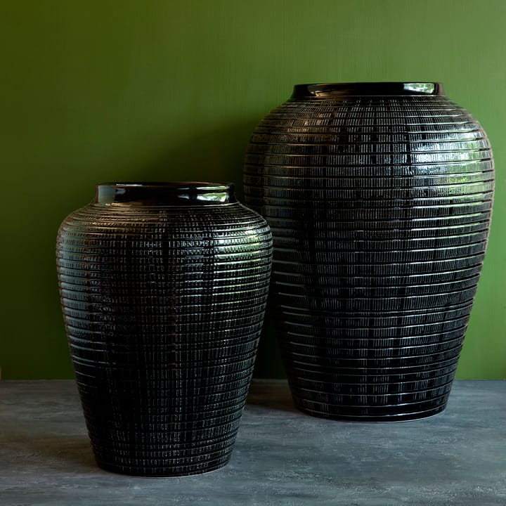 Willow Vase glasiert 25cm - Black diamond - Bergs Potter