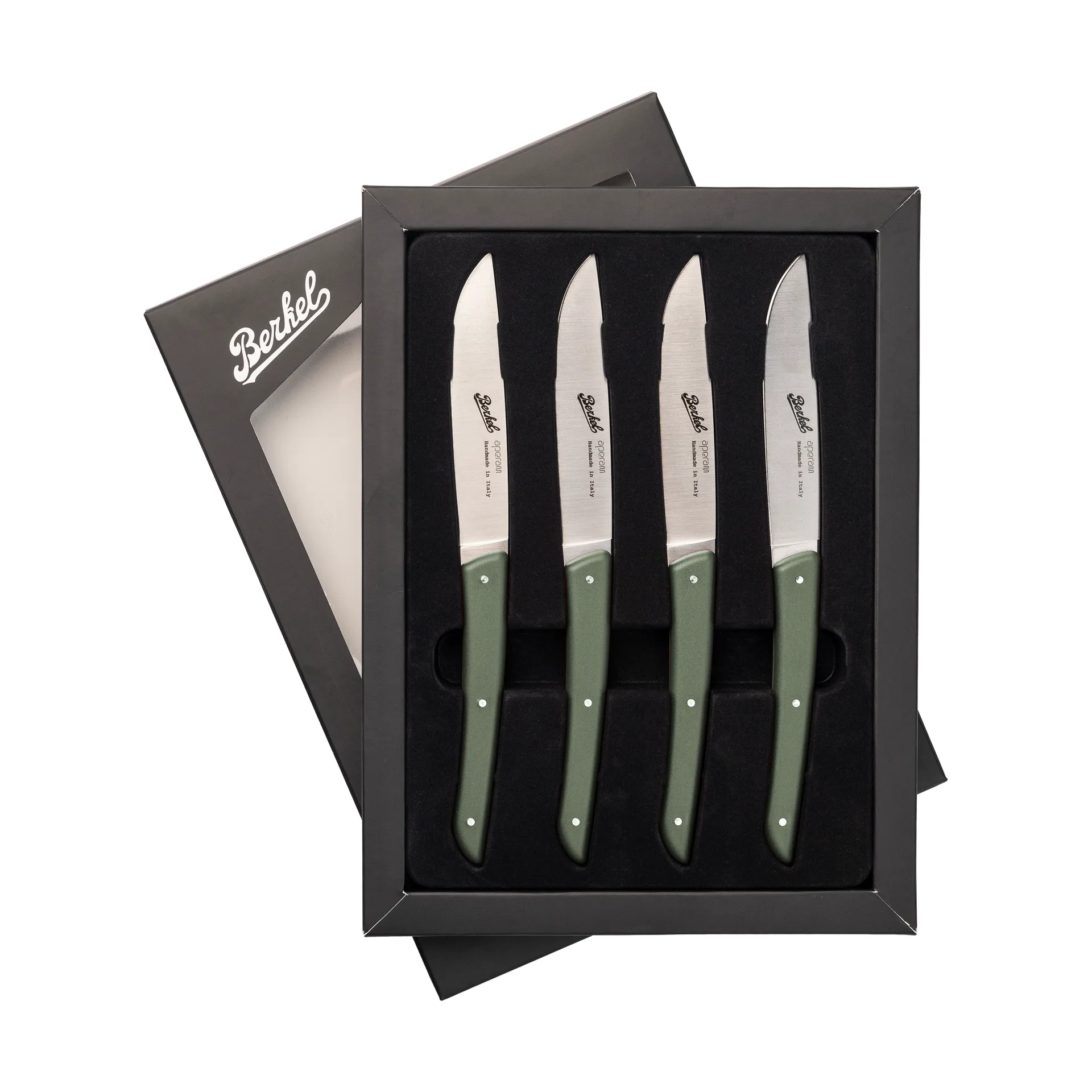 Color Fleischmesser 4er-Pack 11 cm, Olive Green Berkel