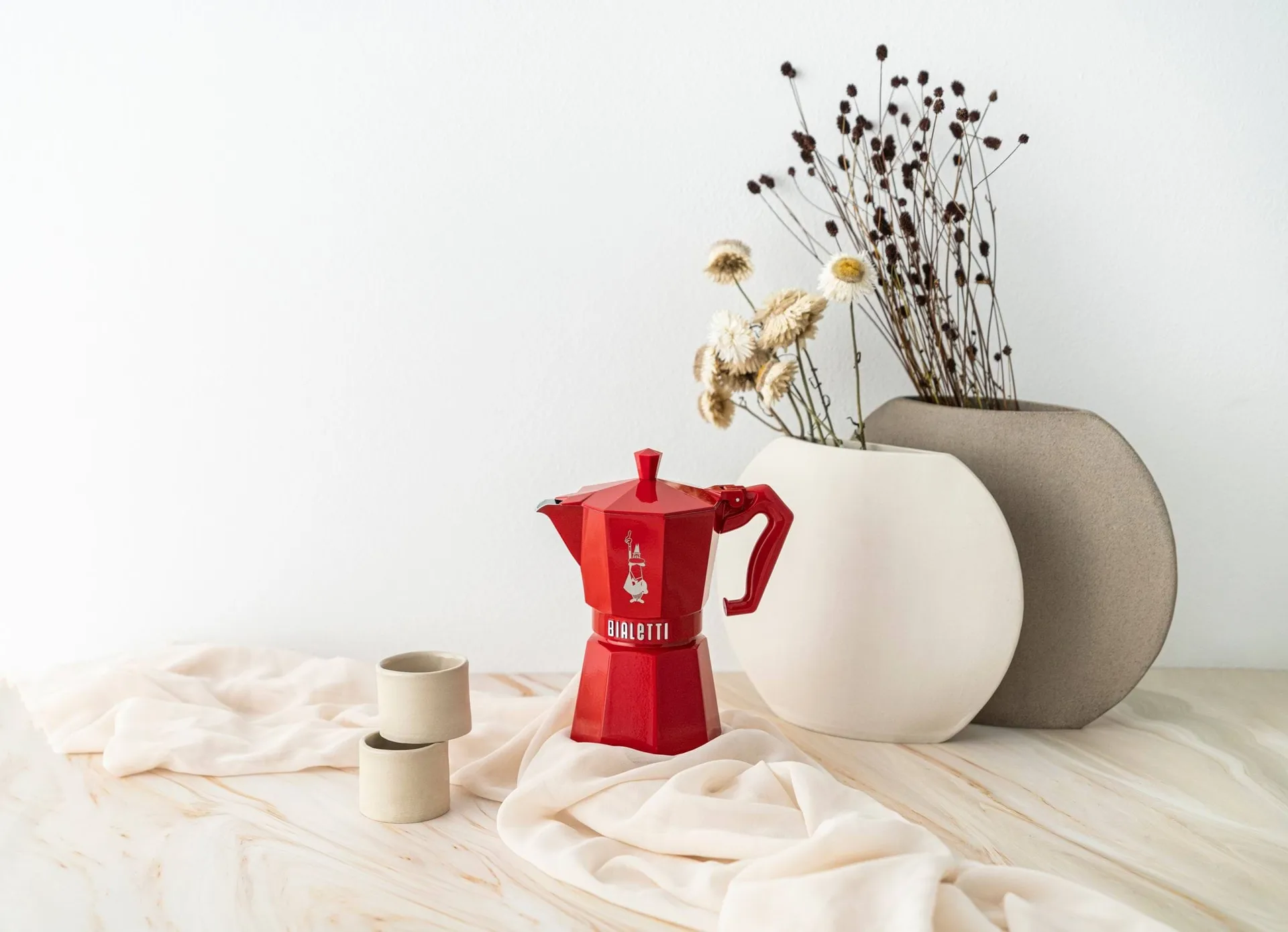 Bialetti exklusive Mokkakanne, Rot, 3-telig Bialetti