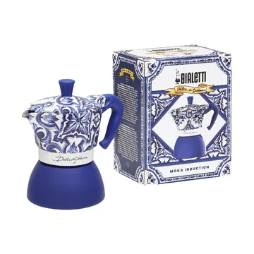 Bialetti x Dolce & Gabbana Mokkakanne Induktion - Mediterraneo, 4-teiliges Set Tassen - Bialetti